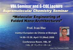 Lecture(Prof. Ivan Huc)