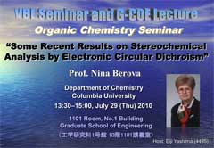 Lecture(Prof. Nina Berova)